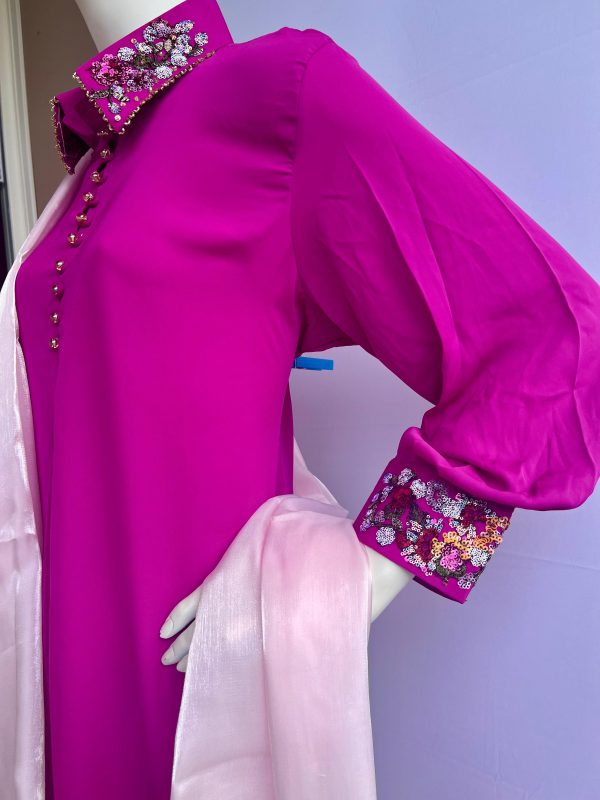 Neon pink kurta - Image 3